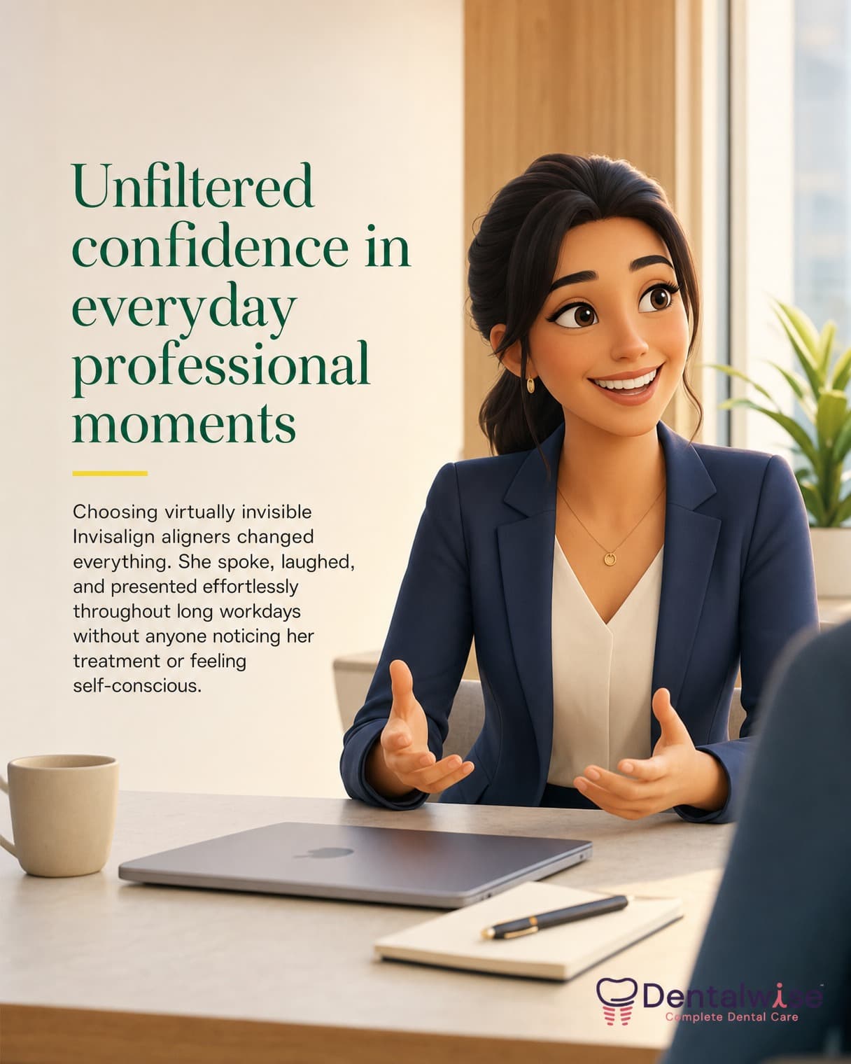 Result slide: unfiltered confidence in everyday professional moments.